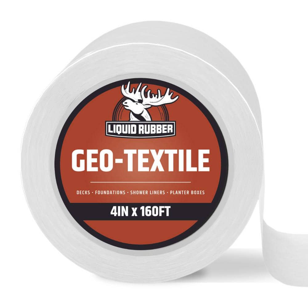 Geo Textile 4 in. W x 160 ft. L White Polyester Roof Fabric Roll