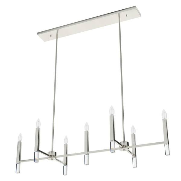 Hunter Sunjai 7-Light Brushed Nickel Traditional Led Chandelier