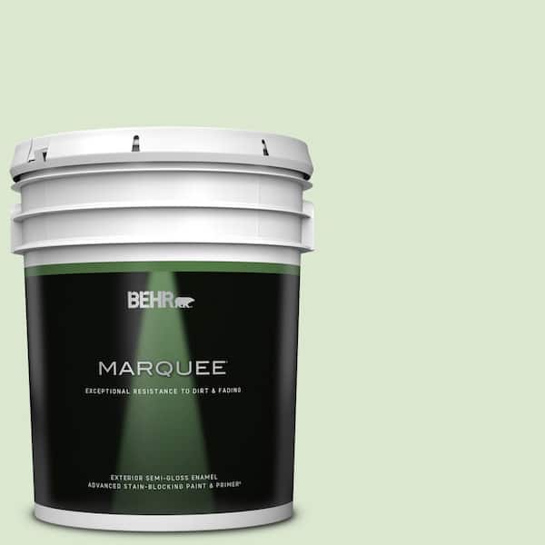BEHR MARQUEE 5 gal. #T12-18 Minty Frosting Semi-Gloss Enamel Exterior Paint & Primer