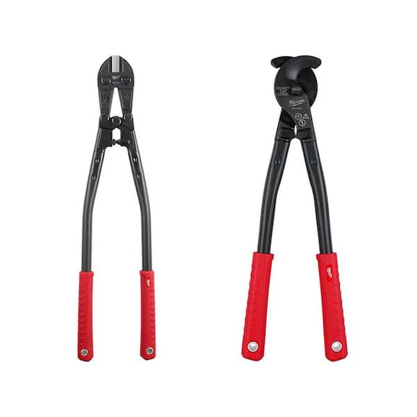 Milwaukee 24 in. Bolt Cutter with 7/16 in. Maximum Cut Capacity with 17 in. Utility Cable Cutter (2-Piece)