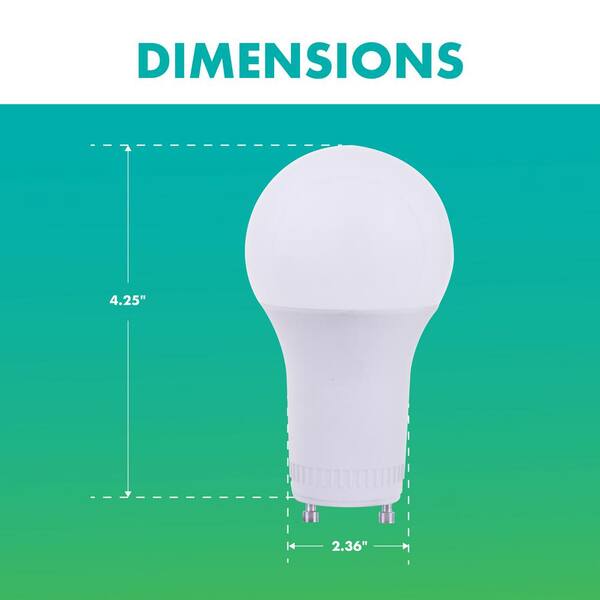 Simply Conserve L12a19dgu2430k 8 Pack of 8 12 Watt Dimmable A19 GU24 LED Bulbs White