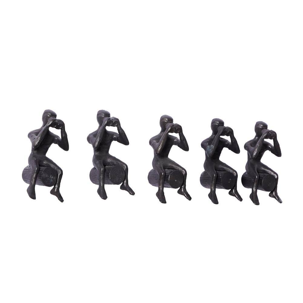 Dark Grey Aluminum Modern Sports Theme Wall Sculpture Set