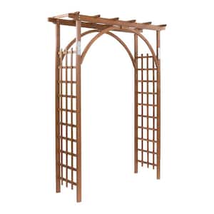 Brown 85 in. Wood Arbor Trellis