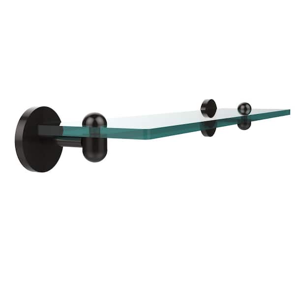 Allied Brass Tango Collection 22 in. Glass Vanity Shelf with Beveled Edges in Oil Rubbed Bronze