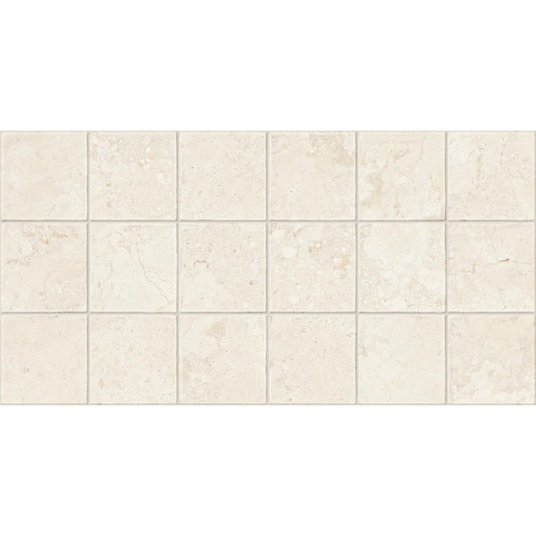 Spanish Amaris Almond 12 in. x 24 in. Matte Cross Cut Travertine Look Porcelain Wall Tile (5-Piece,  10.76 sq. ft./Case)