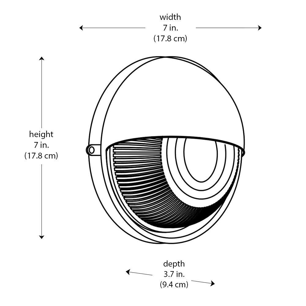 Mesa II Black Frosted Glass Wall Mount Light
