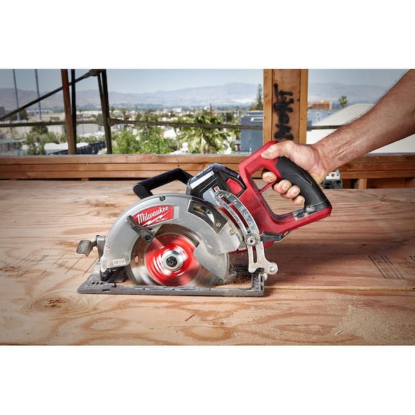 Milwaukee M18 FUEL 18V Lithium-Ion Cordless 7-1/4 in. Rear Handle Circular  Saw w/M18 FUEL Belt Sander and 8.0ah Starter Kit 2830-20-2832-20-48-59-1880  The Home Depot