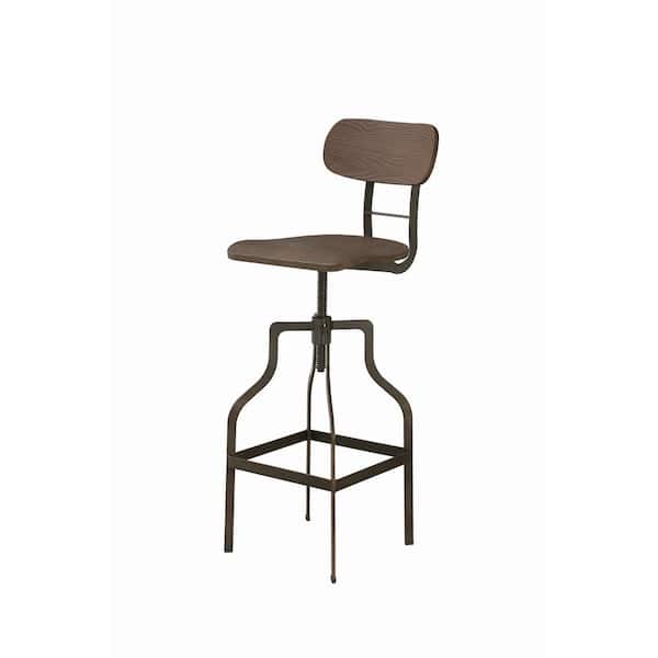 Coaster Home Furnishings Jacinto Adjustable Bar Stool Light Brown and Bronze