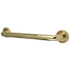 Kingston Brass Camelon 12 in. x 1-1/4 in. Grab Bar in Polished Brass ...