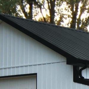 14 in. x 10-1/2 ft. Charcoal Gray Steel Ridge Cap Flashing for Shelterguard