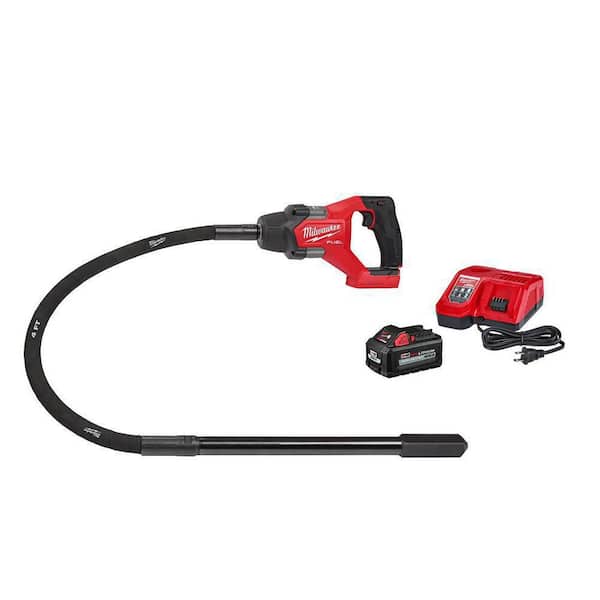 Milwaukee M18 FUEL 18V Lithium-Ion Brushless Cordless 4 ft. Concrete Pencil Vibrator Kit with 6.0 Ah Battery