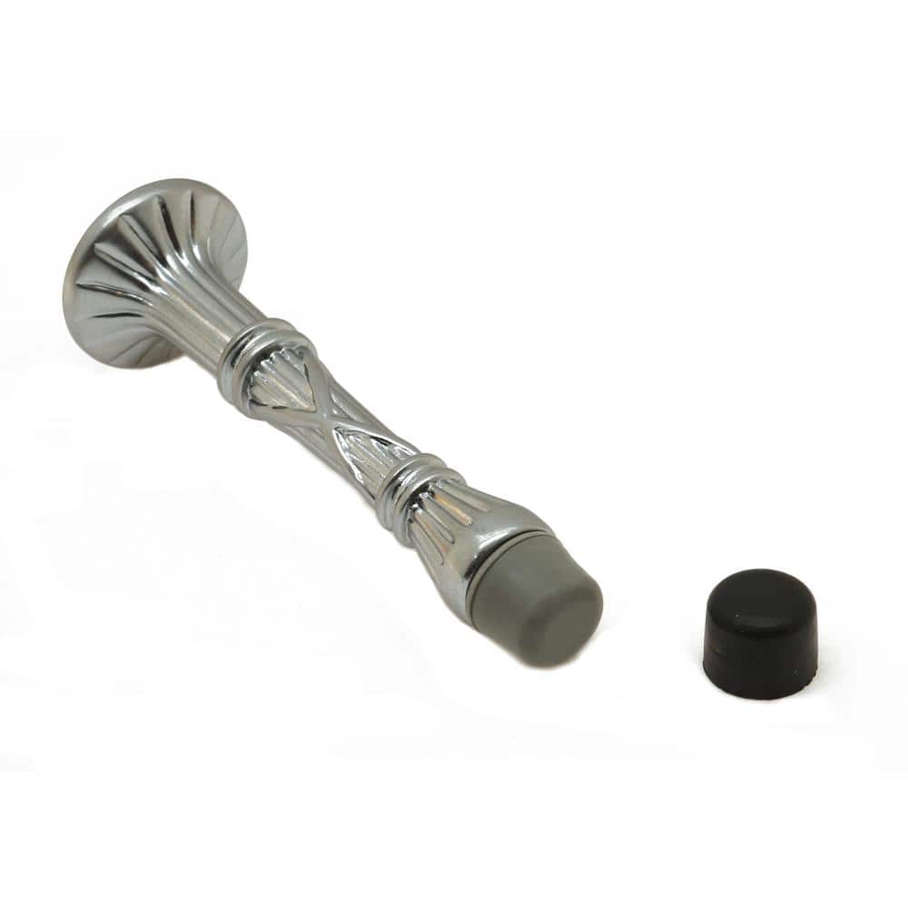 idh by St. Simons 4 in. Solid Brass Ribbon and Reed Arrow Base Door Stop in  Satin Nickel 13097-015 - The Home Depot