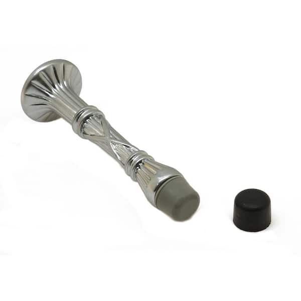 idh by St. Simons 4 in. Solid Brass Ribbon and Reed Arrow Base Door Stop in Satin Nickel