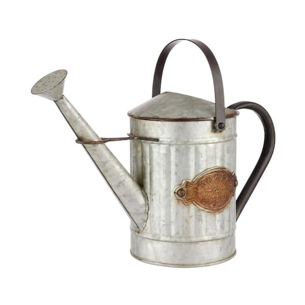 12 in. Tall Vintage Style Metal Planter with Rustic Finish