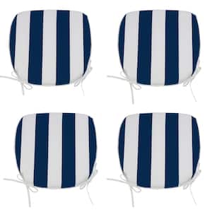 17.32 in. W x 16.54 in. D x 2 in. H Outdoor Chair Cushion Seat Cushion with Straps (Set of 4)