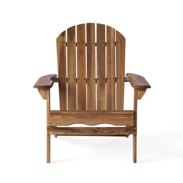 Misopily 34 in. Acacia Wood Classic Orange Foldable Adirondack Chair Set of 1