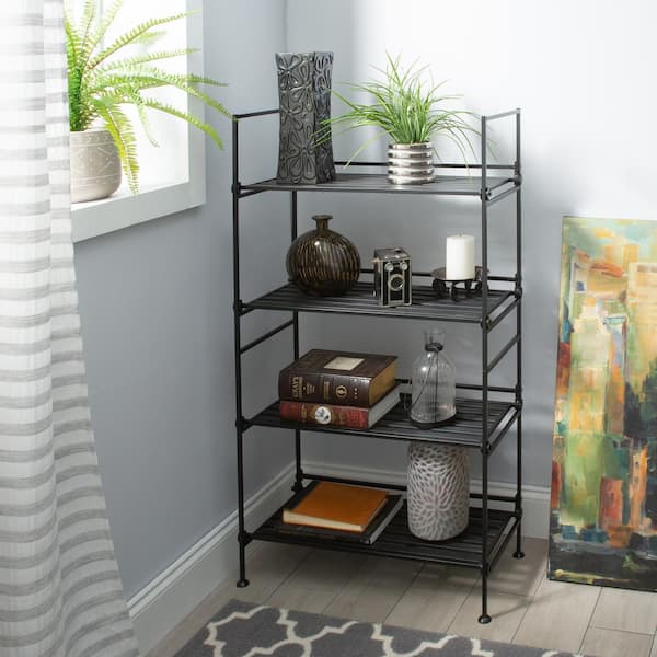 Organize It All Black 3-Tier Metal Freestanding Bathroom Shelf (13