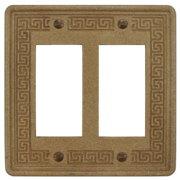 Merola Tile Brown 2-Gang Decorator/Rocker Wall Plate