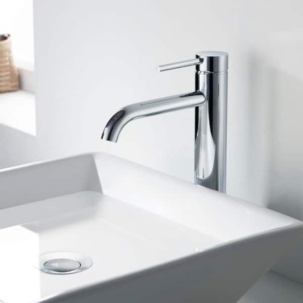 Single Hole Blaze Single Handle Bathroom Vanity Sink Faucet with Pop Up Drain in Chrome