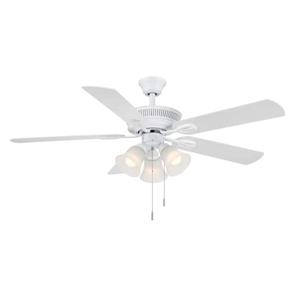 Photo 1 of ***Parts Only***Glendale III 52 in. LED Indoor White Ceiling Fan with Light and Pull Chains