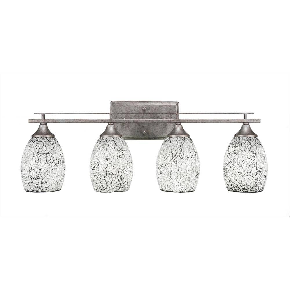Ontario 27 in. 4-Light Aged Silver Vanity Light