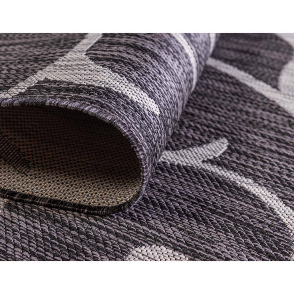 Gray Abstract Synthetic Rectangular Outdoor Area Rug