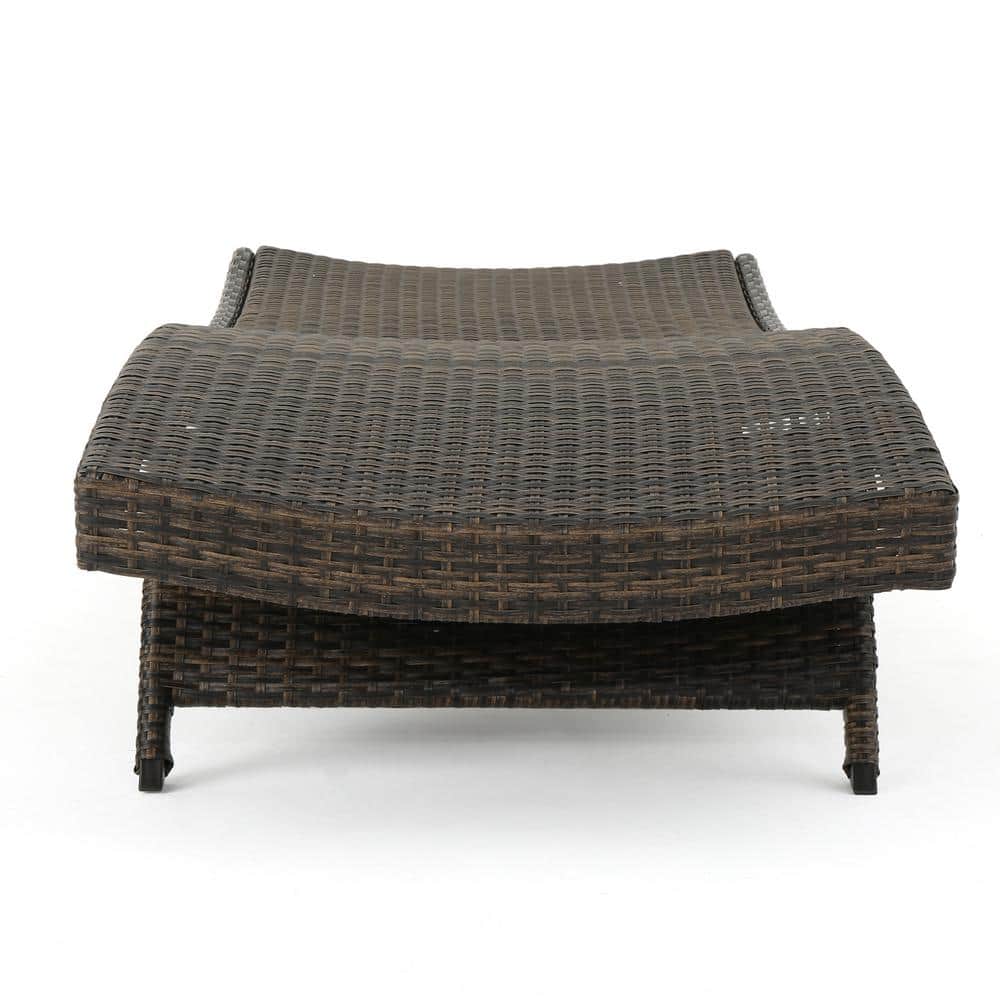Mixed Mocha Faux Rattan Outdoor Patio Chaise Lounge price history on PriceWatchPro