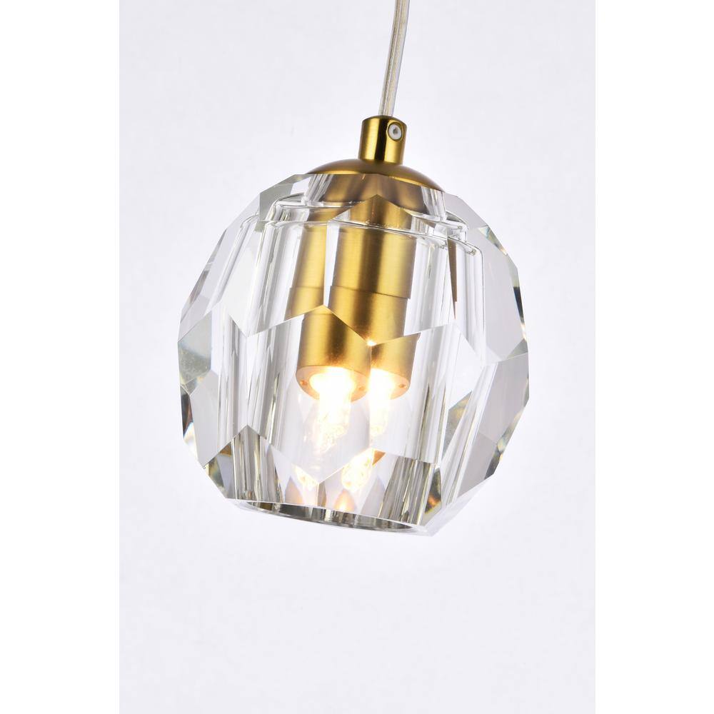 Eren Gold Finish 5.5" Crystal Globe Pendant Light