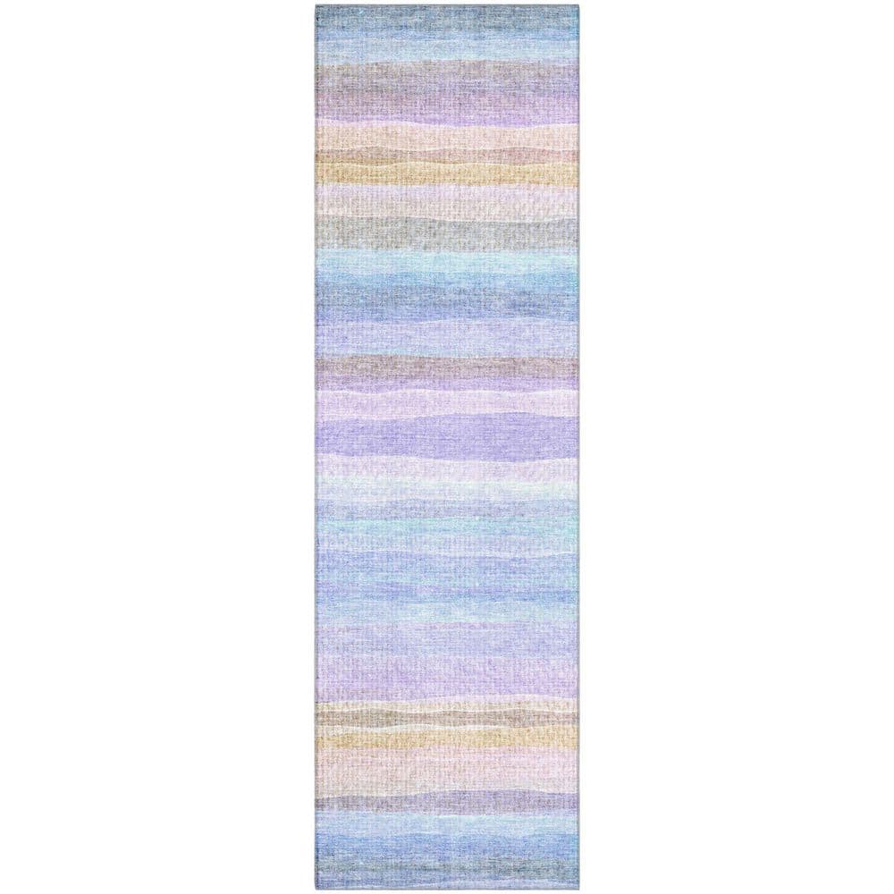 Mayfield Premium Machine Washable Abstract AMF2093 Lavender 2 ft. x 7 ft. Runner Rug price history on PriceWatchPro