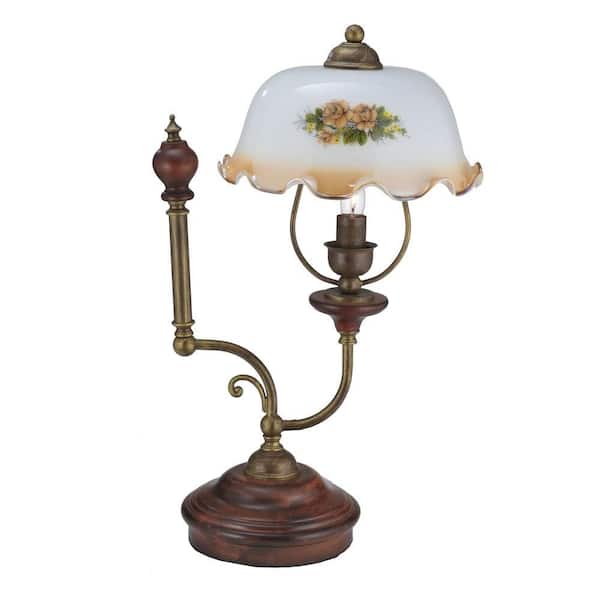Illumine 1 Light Victorian Antique Rose Accent Lamp