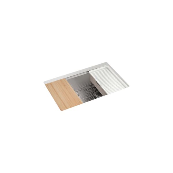 Strive 29 in. Undermount Single Bowl Stainless Steel Workstation Kitchen Sink