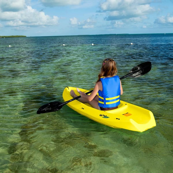New Lifetime  6ft Feet Kids Youth 1 Man Sit On Wave Kayak yellow Paddle KAYAK 