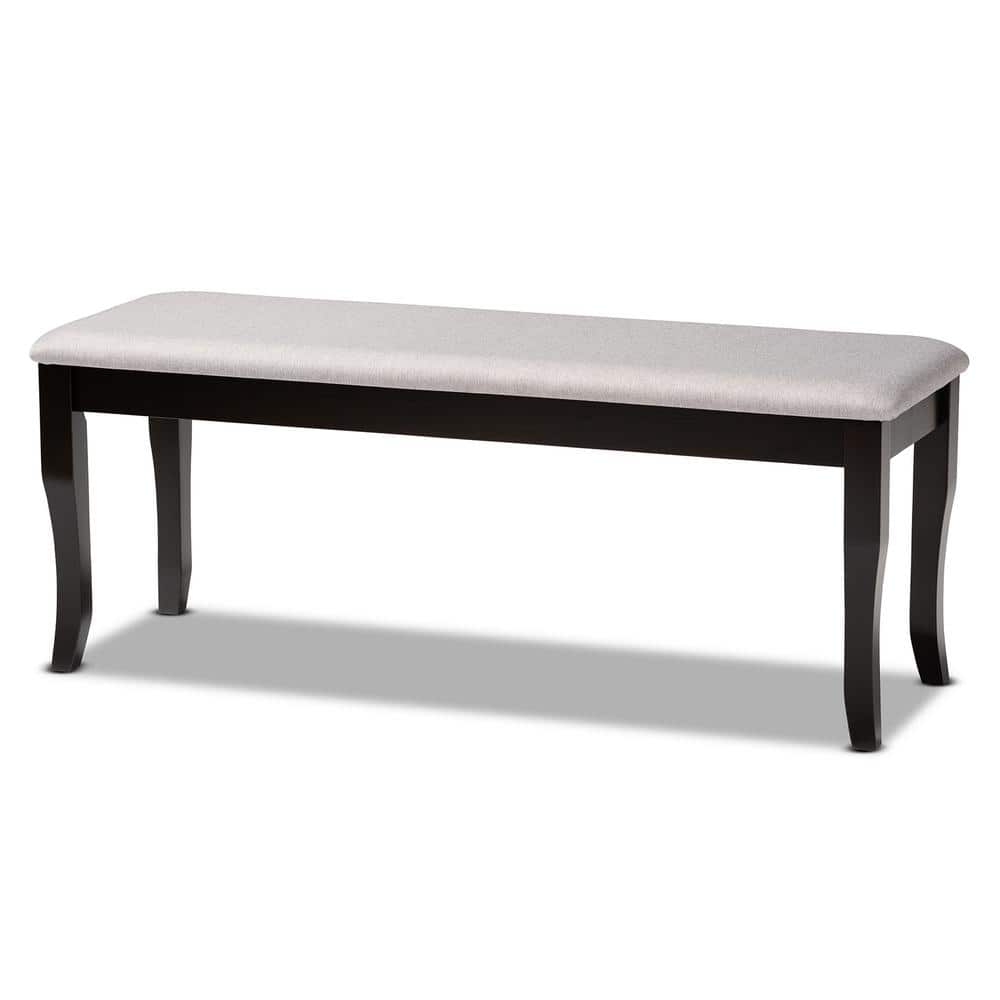 Dori 6-Piece Grey Fabric & Dark Brown Wood Dining Set