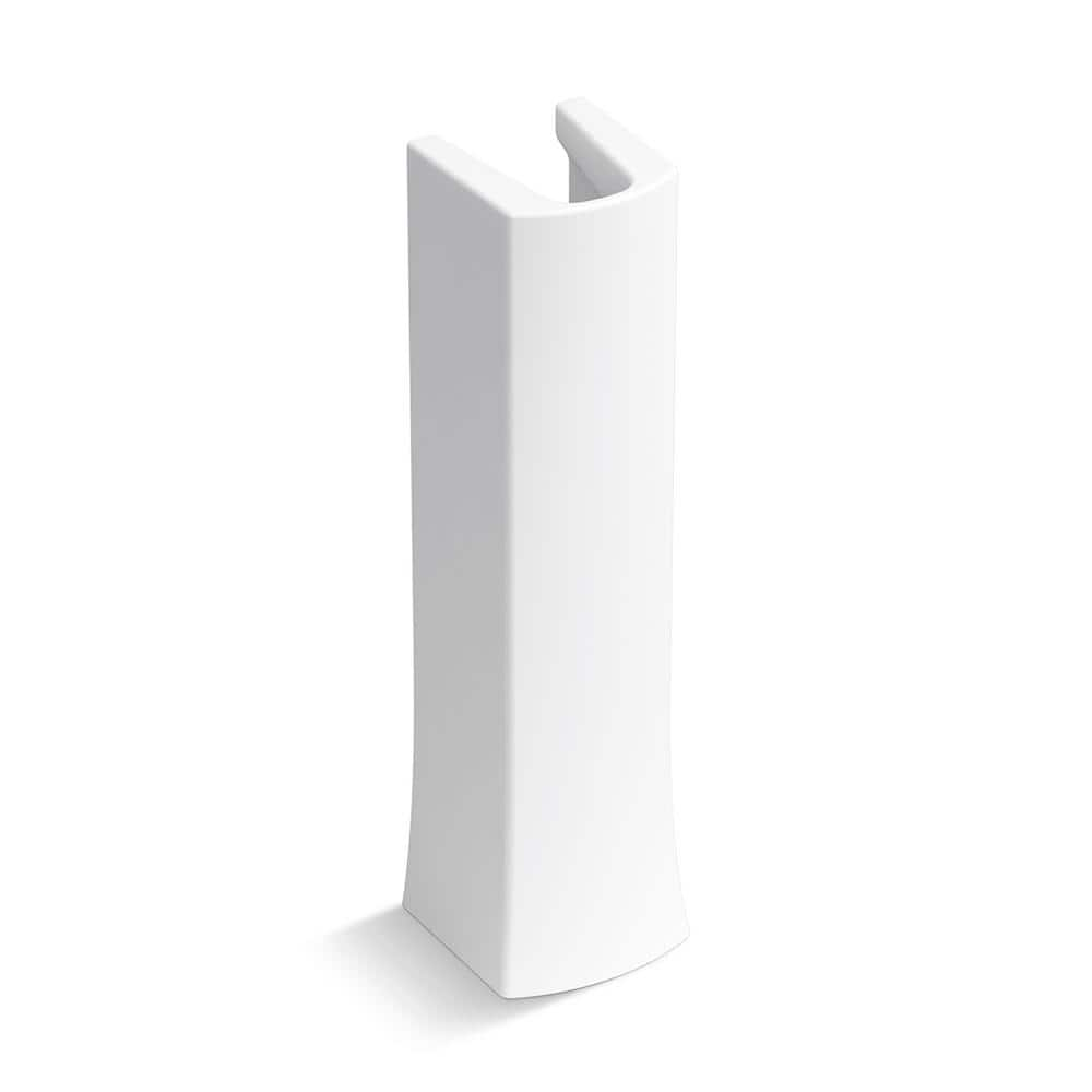 Kohler Elmbrook White 7 in. W x 8 in. D Rectangular Pedestal Sink Base