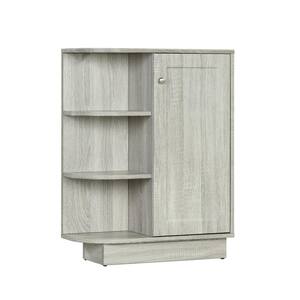 23.6 in. W x 9.7 in. D x 31.3 in. H Open Style Shelf Cabinet with Adjustable Plates Bathroom Cabinet in Oak