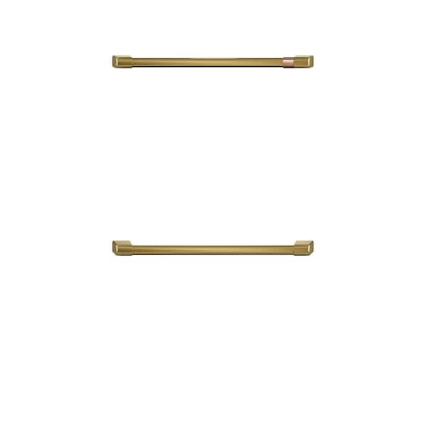Cafe 27 in. Double Wall Oven Handle Kit in Brushed Brass