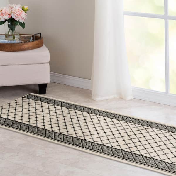 Stratford Bedford Birch/Sterling 33 in. x Your Choice Length Stair Runner Rug