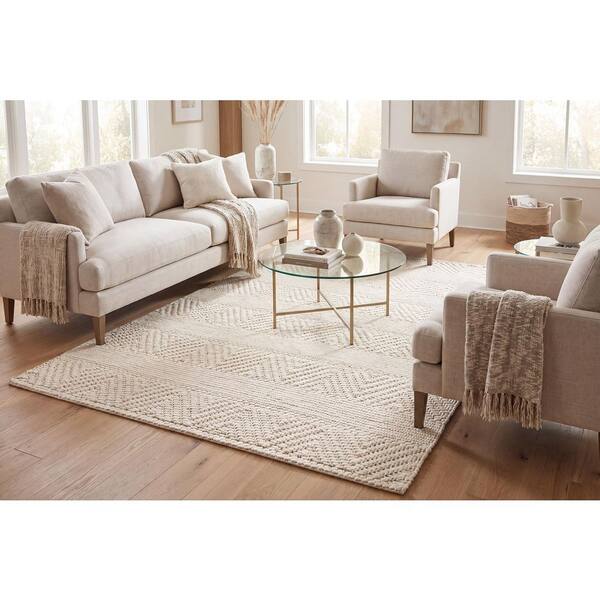 Grove 9 ft. X 12 ft. Ivory Geometric Indoor Area Rug