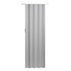 Via 36 in. x 96 in. White Mist Vinyl Accordion Door with Hardware