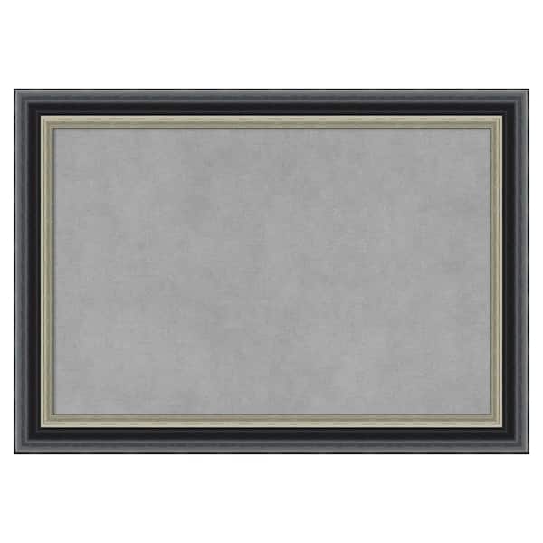 Amanti Art Theo Black Silver 21 in. x 15 in Framed Magnetic Board
