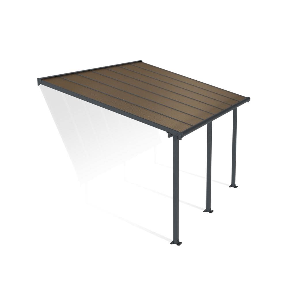 Olympia 10 ft. x 14 ft. Gray/Bronze Aluminum Patio Cover price history on PriceWatchPro