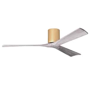 Irene-3H 60 in. 6 Fan Speeds Ceiling Fan in Brown with Remote and Wall Control Included