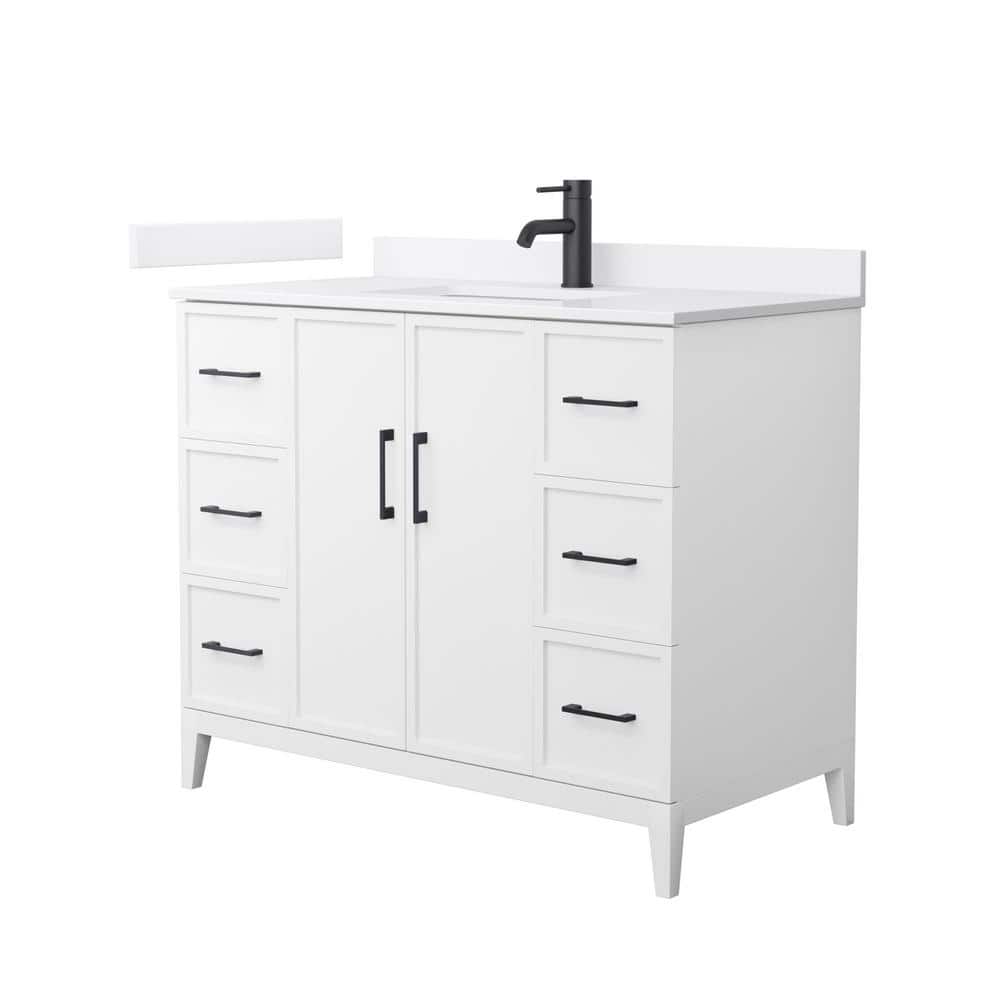 Elan 42 in. W x 22 in. D x 35 in. H Single Bath Vanity in White with White Cultured Marble Top price history on PriceWatchPro