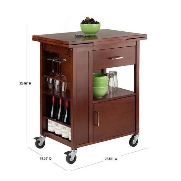 Julien Kitchen Cart with Wheels  Kitchen cart, Portable kitchen