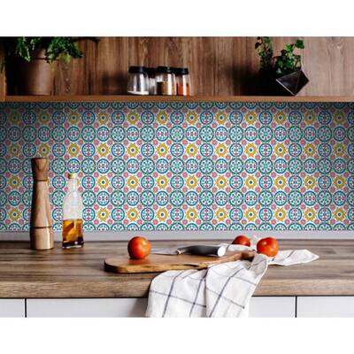 HomeRoots Raffia Gia 7 in. x 7 in. Vinyl Peel and Stick Removable Tile  Stickers (8.16 sq.ft./pack) 2000400413 - The Home Depot
