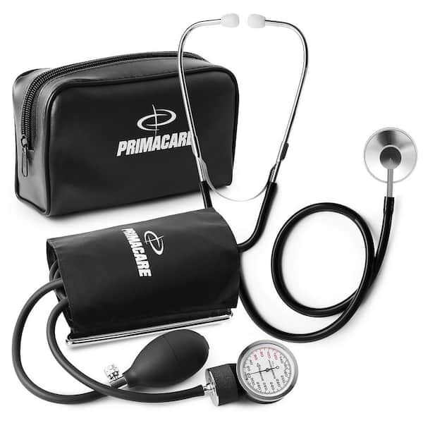 PRIMACARE Classic Series Adult Blood Pressure Kit, Includes  Sphygmomanometer with D-Ring Cuff and Stethoscope DS-9195 - The Home Depot