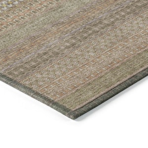 Chantille ACN527 Khaki 2 ft. 6 in. x 3 ft. 10 in. Machine Washable Indoor/Outdoor Geometric Area Rug