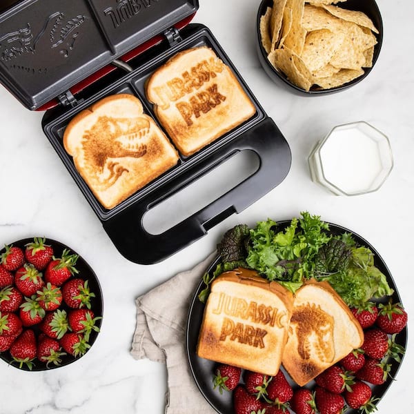 Uncanny Brands Red 900W Jurassic Park Grilled Grilled Cheese