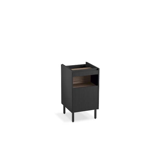 Spacity 17 in. W x 17.4 in. D x 30.9 in. H Bathroom Vanity Cabinet without Top in Dark Steel