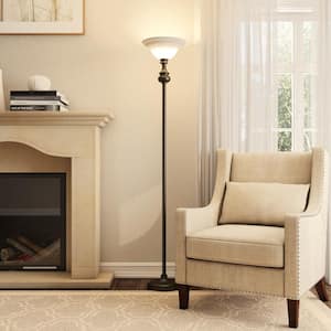 Candler 71.75 in. Oil Rubbed Bronze Torchiere Lamp